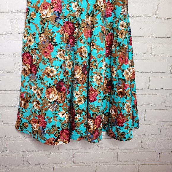 Lindy Bop Floral Ophelia Retro Rockabilly Dress M - Picture 5 of 14